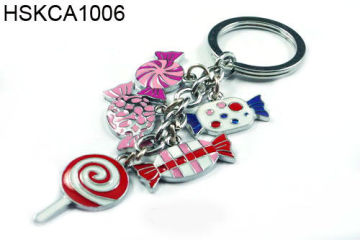 Fashion Metal Enamel Candyl Charms Keychain