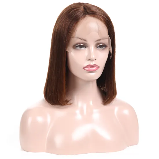 dark brown color Brazilian hair lace frontal Bob Wigs