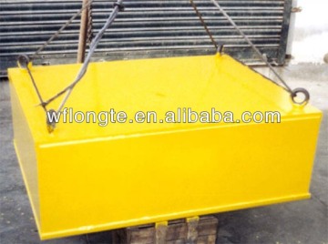 Manual discharge magnet for conveyor belt