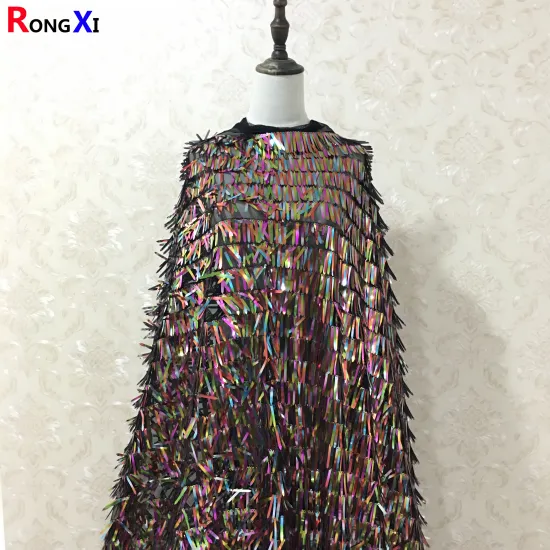 New Design Colorful Backdrop Dresses Sequin Fabric