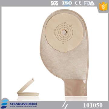 disposable non-woven ostomy bag with hydrocolloid flange