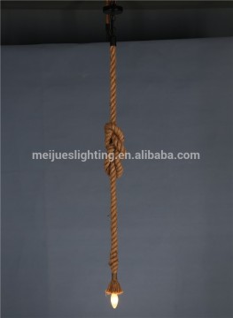 Vintage industrial led edison bulb hemp rope pendant lamp