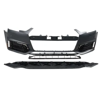 Front Grille Bumper Fog Light Cover Kit for Audi B9 A4 2017-2019 S4 Style