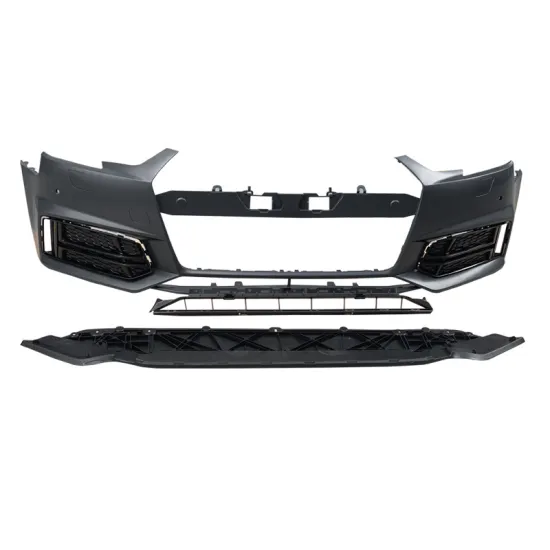 Front Grille Bumper Fog Light Cover Kit for Audi B9 A4 2017-2019 S4 Style
