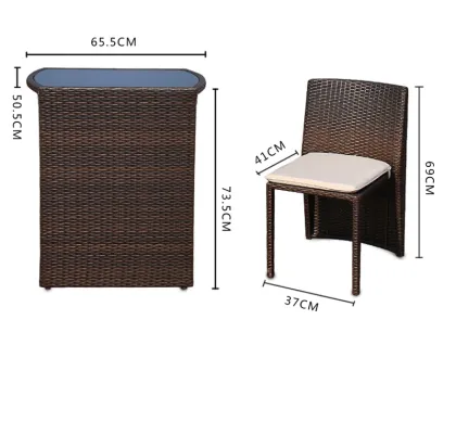 Factory Direct Rattan Furniture Outdoor Rainproof Table and Chair Set