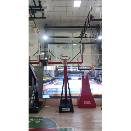 Movable basketball hoop stands