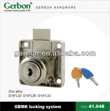 Zinc alloy material furniture square lock