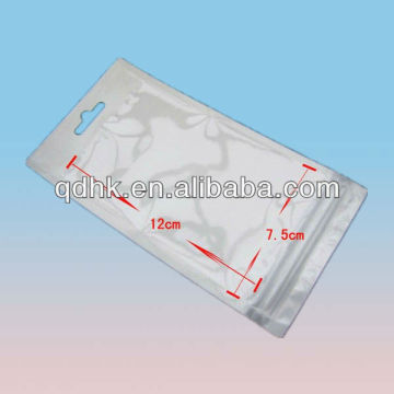 clear die cut small plastic zip bag packaged for mobile phone shel