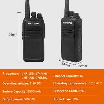 Ecome ET-300c Radio à plus longue gamme Supplies Maroc Restaurant Walkie Talkie