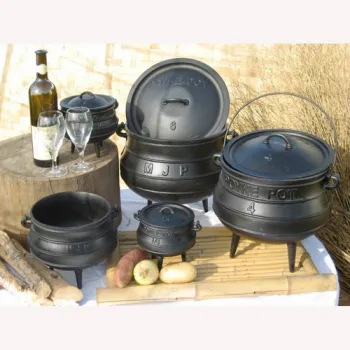 Wax Finished Cast Iron Potjie Pot Set/Dutch Oven/Large Cooking Pots