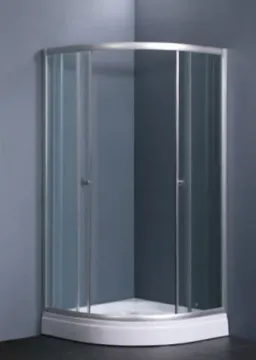 1/4 Arc Shape 1 Set Corner Shower Enclosure Freestanding Glass Frosted Shower Enclosure With Tray