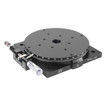 Etapă rotativă manuală optică din aliaj de aluminiu de precizie de 125 mm