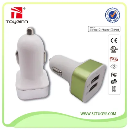 Auto Mini Car Charger Adaptor Dual USB 1A/2A Car Charger for Xiaomi