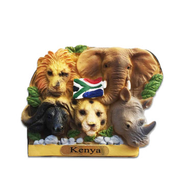 African Animal Head Decorations: Creative Sublimation Refrigerator Crafts from South Africa, Kenya, Tanzania, and Namibia