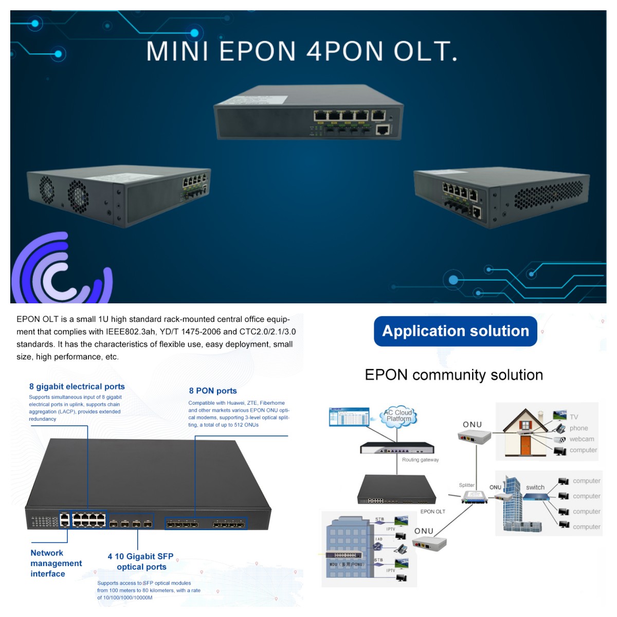 EPON 4PON OLT Application