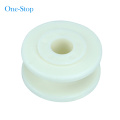 White plastic polyurethane pulley