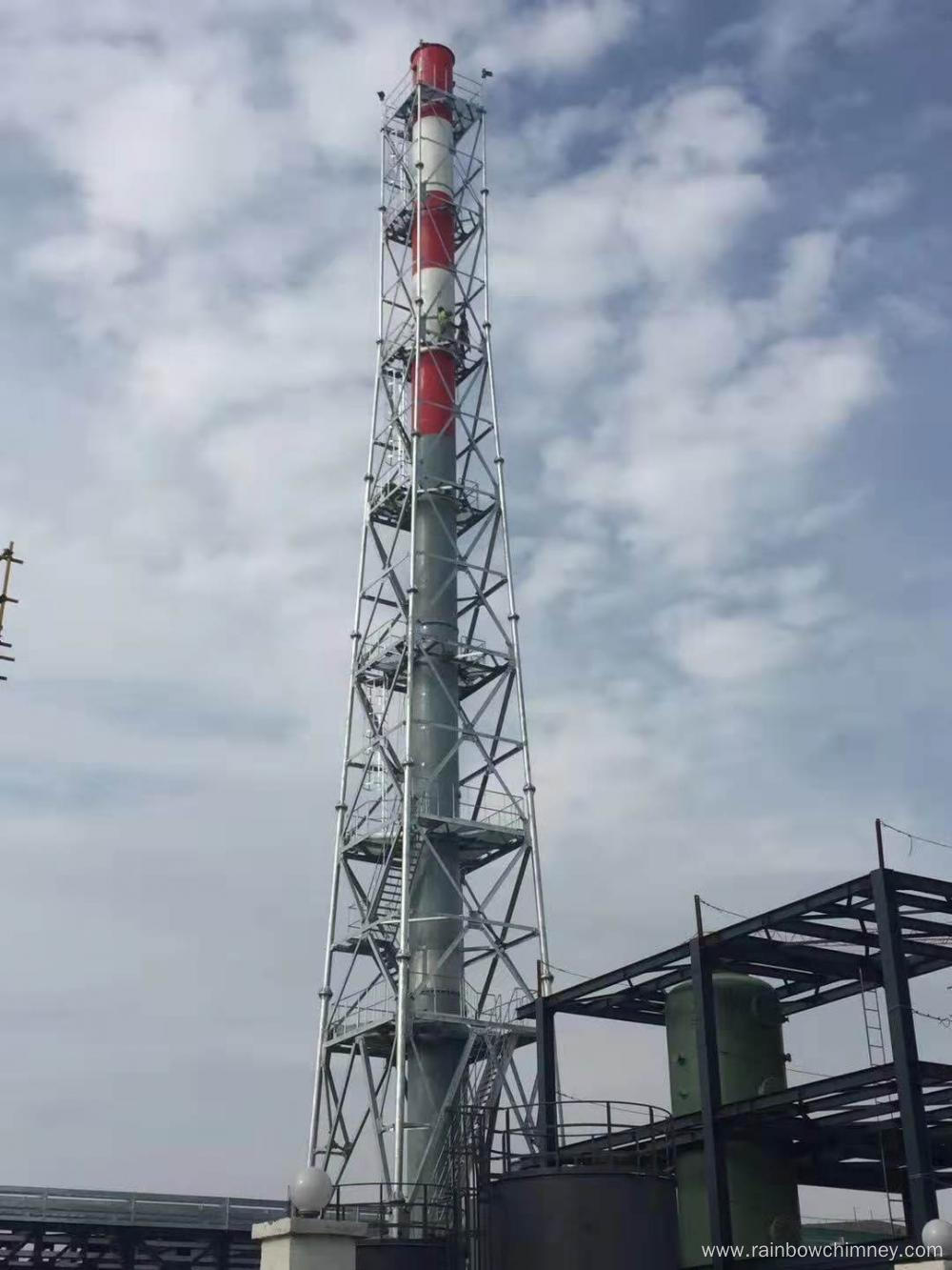 coal-fired power plant high chimney