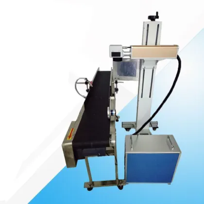 20w   Raycus   online  flying Fiber  Laser marking  machine