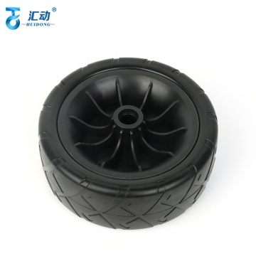 Low Pressure Black Inflatable Plastic Rim Balloon Tire for Outdoor Camping, Beach Cart, and Sand Use