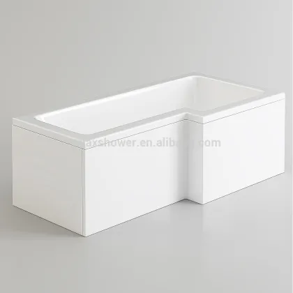 1700mm Square Left Hand L-Shaped Shower Bath With Screen (Includes Panel)