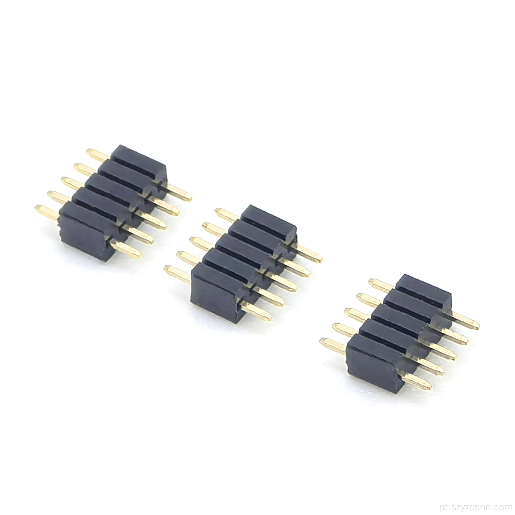 Cabeçalho de pino de 1,27 mm em linha única reta 5P