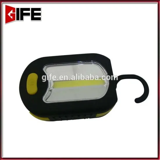 Asia Leader Lighting Products Portable ABS and Rubber Painting 3 AAA Battery Magnet Base COB Work Light