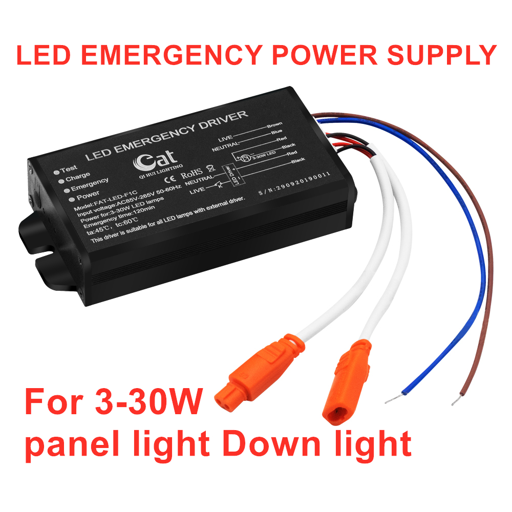 Ombouwset noodarmaturen voor 3-30W LED