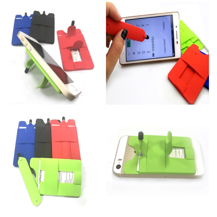 Wonderful Color Silicone Credit Card Holder for Phone