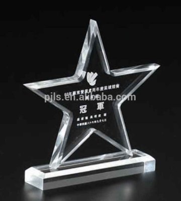 crystal star shape award crystal shield award