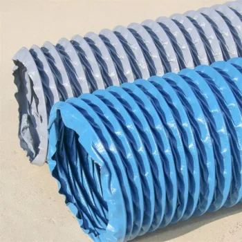 Black Wire Reinforced Flexible Air Plastic Ductwork Nylon Fabric Duct Hose