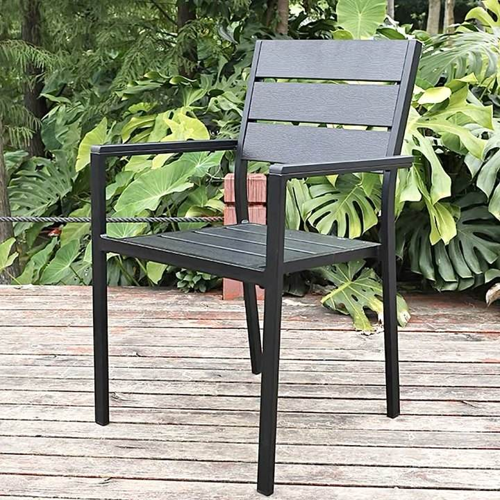 Modern Aluminum Slatted Outdoor Chair