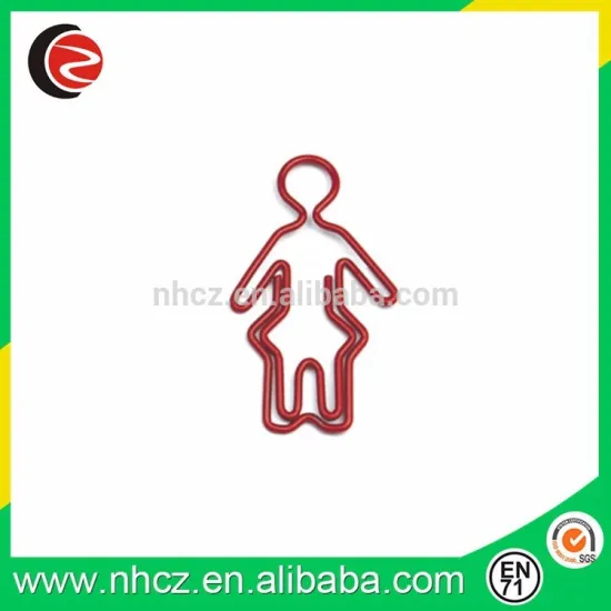 Color human shape metal Paper clip