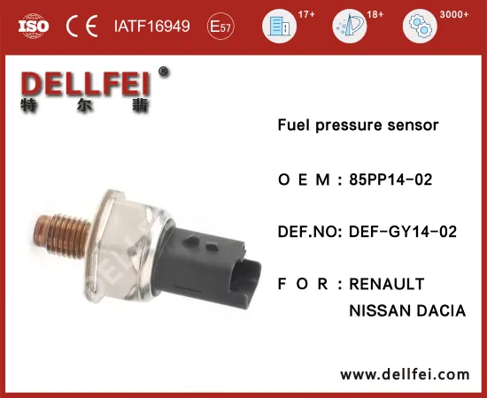 Fuel Rail Pressure Sensor 85PP14-02 for NISSAN,RENAULT,DACIA