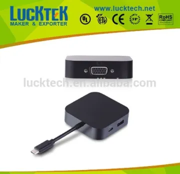 VGA to usb type c docking station laptop charging adapter