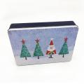 Boîte de fer cadeau de Noël rectangulaire