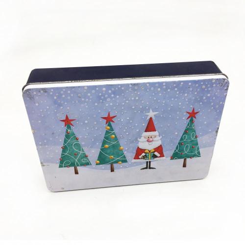 Christmas Goody Gift Boxes Rectangular Christmas Gift Iron Box Supplier