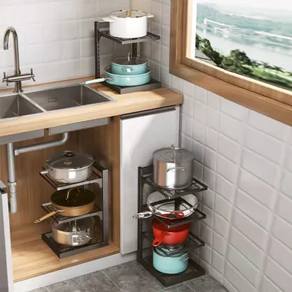 Metal Kitchen Wall Shelf Storage Rack