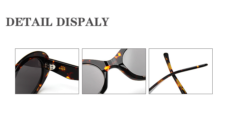 retro oval acetate sunglasses detail