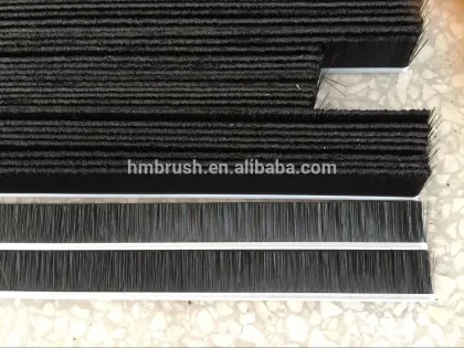 Door sealing strip seal brushes