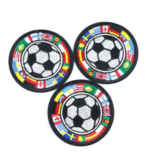 Anpassen Soccer Stickerei Patch Kleidung Bügeln auf