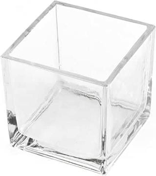 Customized Logo Scented Soy Candle Holder - Square Glass Jar for Home Decoration