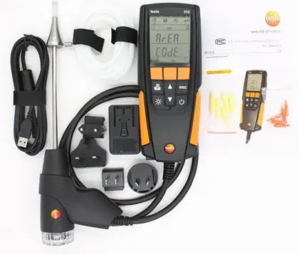 Testo 310 Residential Combustion Analyzer Kit - 0563 3100 Residential Smoke Analyzer