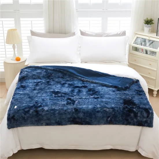 Wholesale Luxury Bedding: Customizable Electric Blankets Made of Polyester Sherpa Flannel for Winter Comfort