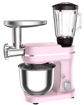1200W 3-in-1 Electric Stand Mixer Machine: Versatile Kitchen Tool with 6 Speeds for Baking and Mixing