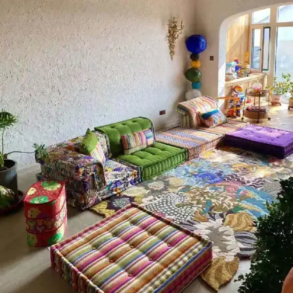 Modern Fabric Sofa Set for Living Room - Bobois Mah Jong Sofa