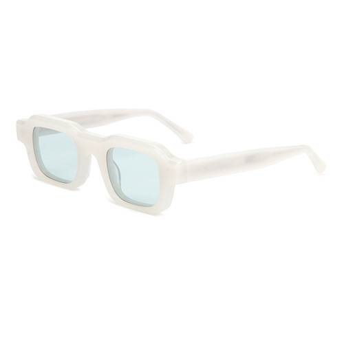 Thick Frame 90s Street Style Retro Square Sunglasses,Cellulose Acetate,Tac Lenses,Double-Rivet Hinge