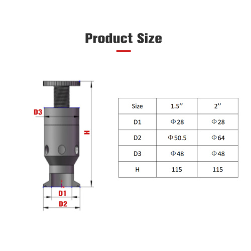 2 Inch PRV Clamp Type Adjusting Exhaust Valve