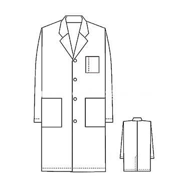 unisex ventback lab coat