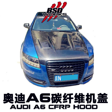 2009-2011 A6 BSII Style Carbon Fiber Hood para Audi A6
