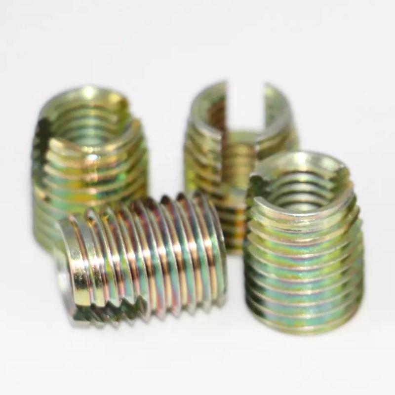 Stainless Steel M2 M3 M4 M5 M6 M8 Self-Tapping Slotted Thread Sleeve Screw Zinc Material Threaded Insert